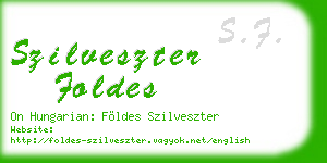 szilveszter foldes business card