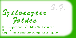 szilveszter foldes business card